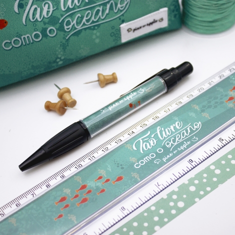 Conjunto Régua e Caneta Sea
