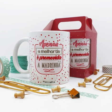 Caneca Tia Promovida a Madrinha