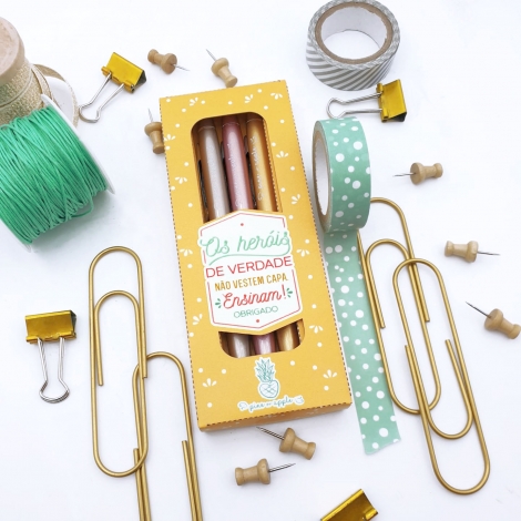 Conj. Canetas Obrigado