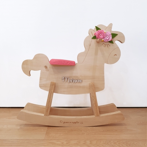 Unicórnio de Madeira de baloiço