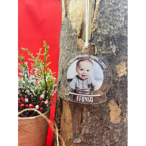 Bola O Meu 1º Natal com foto