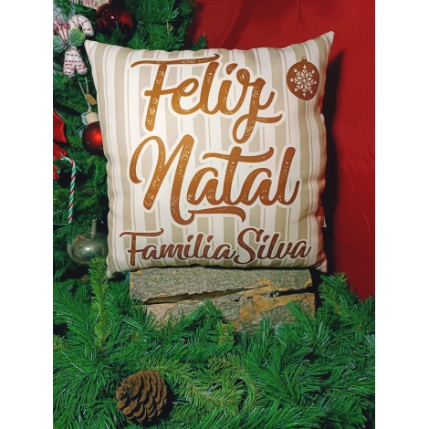 Almofada Feliz Natal Família