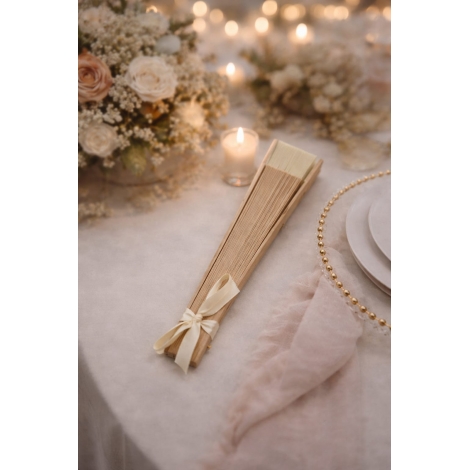 Leque em madeira personalizado